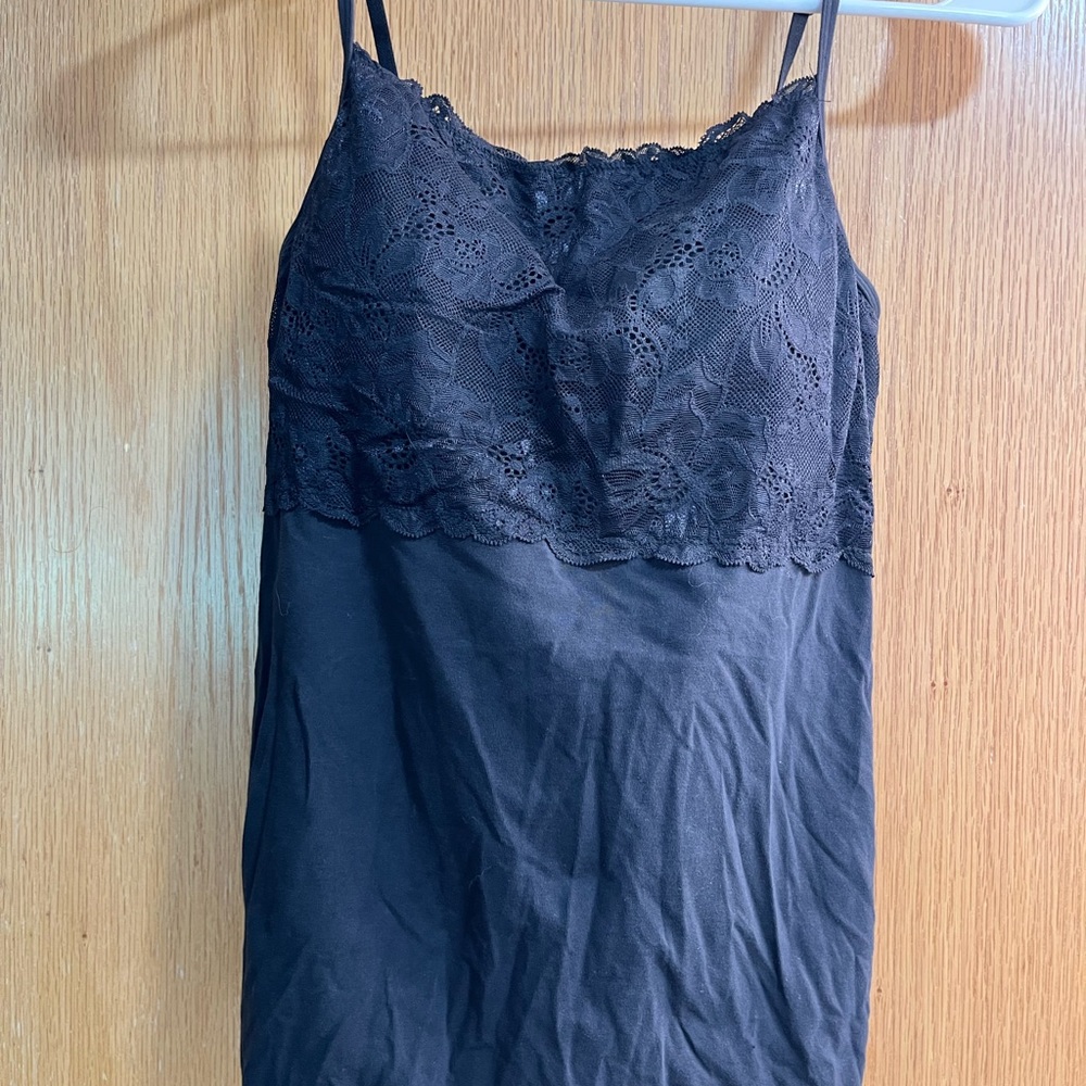 Elegant Black Lace Chemise